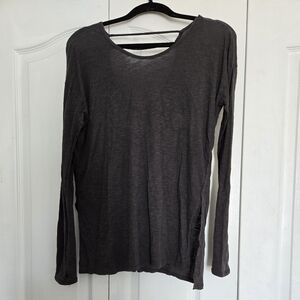 Hollister Charcoal Long Sleeve Tee